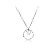 N-1703 - 925 Sterling silver necklace with cubic zircon.