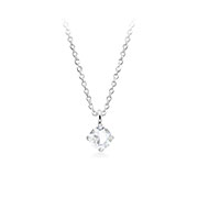 N-1738 - 925 Sterling silver necklace with cubic zircon.