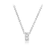 N-1819 - 925 Sterling silver necklace with cubic zircon.
