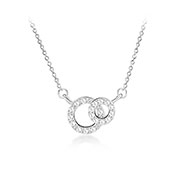 N-1906 - 925 Sterling silver necklace with cubic zircon.