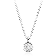 N-2038 - 925 Sterling silver necklace with cubic zircon.