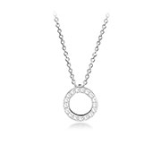 N-2040 - 925 Sterling silver necklace with cubic zircon.