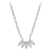 N-2299 - 925 Sterling silver necklace with cubic zircon.