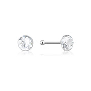 NS-003 - 925 Sterling silver nose stud with crystal.