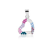 P-1864 - 925 Sterling silver pendant with crystal.