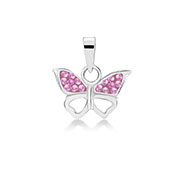 P-2135 - 925 Sterling silver pendant with crystal.