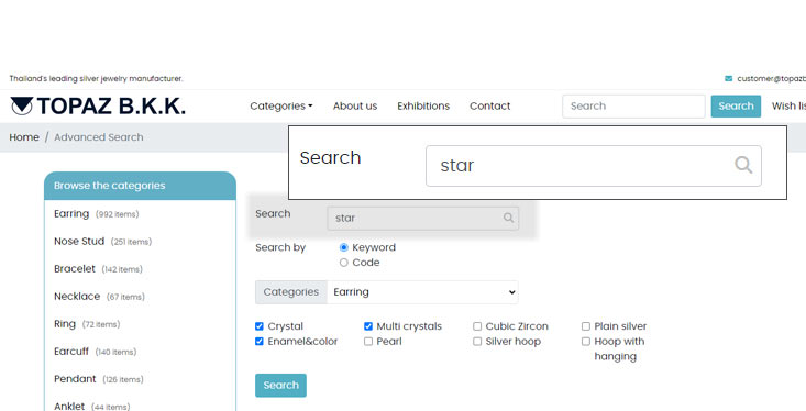 Advanced search tool for finding Your Silver Jewelry in Thailand