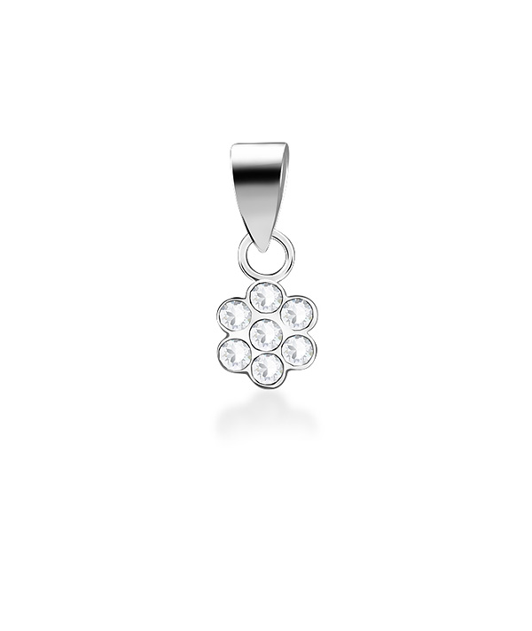 Topaz B.K.K. - 925 Sterling silver pendant with crystal.(P-1655)