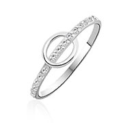 RI-1082 - 925 Sterling silver ring with cubic zircon.
