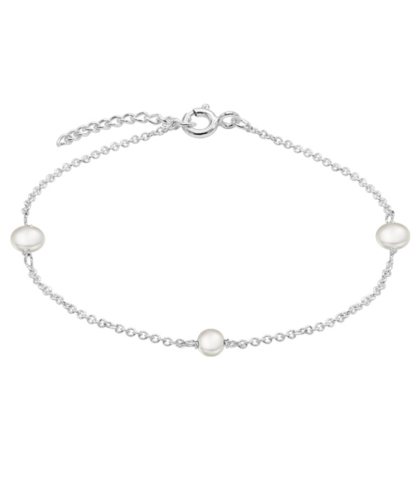 Topaz B.K.K. 925 Sterling silver bracelet with fresh water pearl.(BL