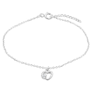 BL-823 - 925 Sterling silver bracelet with cubic zircon.