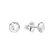 925 Sterling silver stud with crystals.