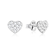 E-15019 - 925 sterling silver multi crystals stud.