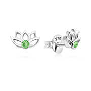 E-15504 - 925 Sterling silver stud with crystals.