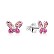 E-15568 - 925 sterling silver multi crystals stud.