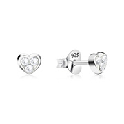 E-16192 - 925 sterling silver multi crystals stud.