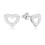 E-7253 - 925 sterling silver multi crystals stud.