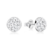 E-7255 - 925 sterling silver multi crystals stud.