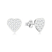 E-8433 - 925 sterling silver multi crystals stud.