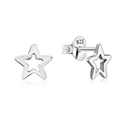 EP-037 - Plain 925 Sterling silver stud earring.