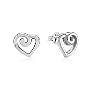 EP-2117 - Plain 925 Sterling silver stud earring.