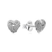 EP-2986 - Plain 925 Sterling silver stud earring.