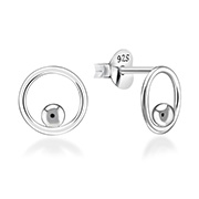 EP-3158 - Plain 925 Sterling silver stud earring.