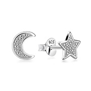 EP-3829 - Plain 925 Sterling silver stud earring.