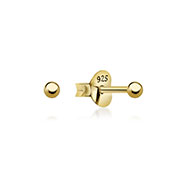 Plain gold plated sterling silver stud.