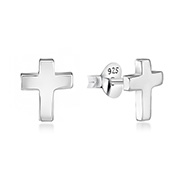 EP-541 - Plain 925 Sterling silver stud earring.