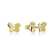 Plain gold plated sterling silver stud.