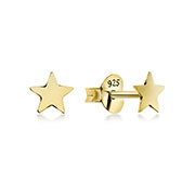 Plain gold plated sterling silver stud.