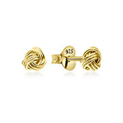 Plain gold plated sterling silver stud.