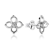 EZ-785 - 925 Sterling silver stud with cubic zircon.