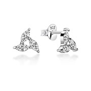 EZ-900 - 925 Sterling silver stud with cubic zircon.