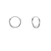 HP-002 - 10 x 1.2 mm. 925 Sterling silver hoop.