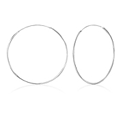 HP-012 - 50 x 1.2 mm. 925 Sterling silver hoop.