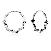 HP-516 - 925 Sterling silver hoop.