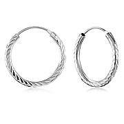 HP-637 - 925 Sterling silver hoop.