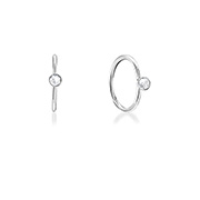 NS-645 - 925 Sterling silver nose hoop.