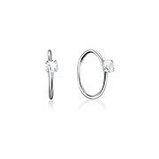 NS-805 - 925 Sterling silver nose hoop.