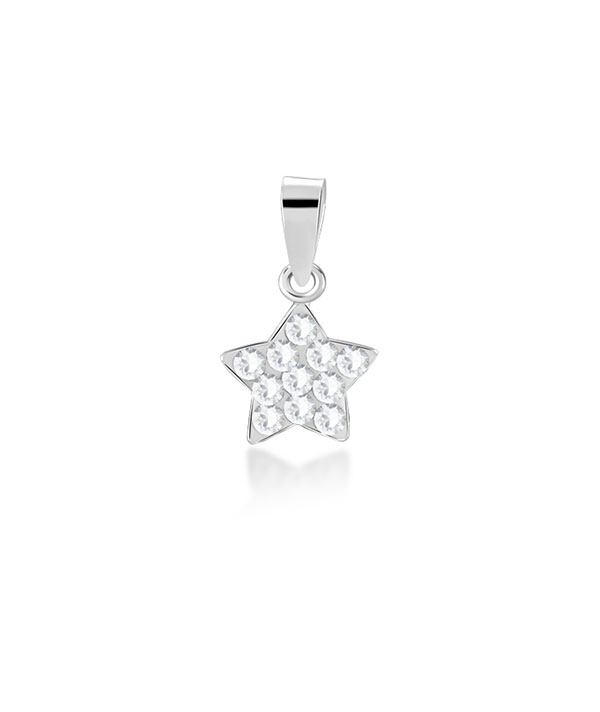 Topaz B.K.K. - 925 Sterling silver pendant with crystal.(P-2115)